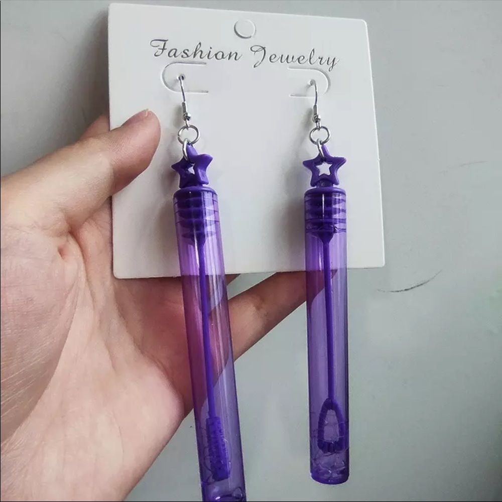 Real Bubble Blower Dangle Earrings!